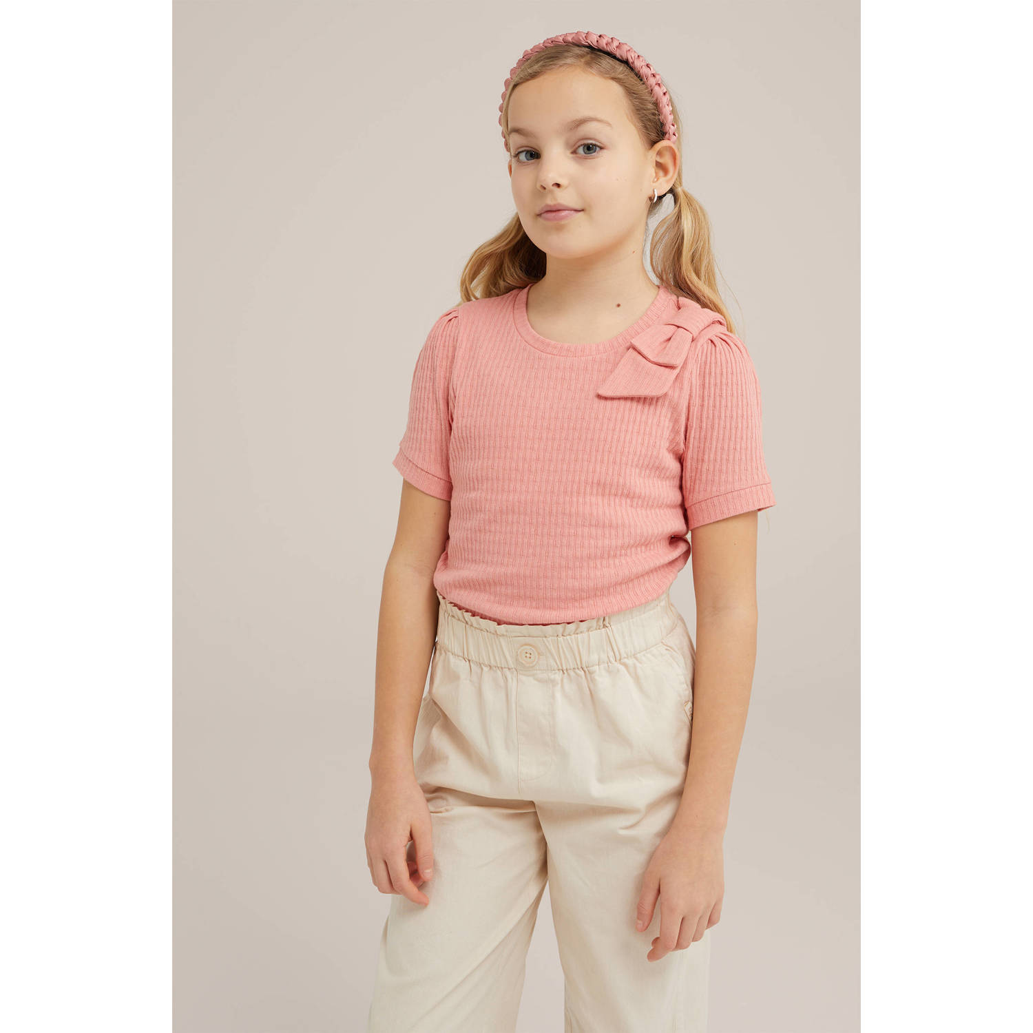 WE Fashion T-shirt zalm