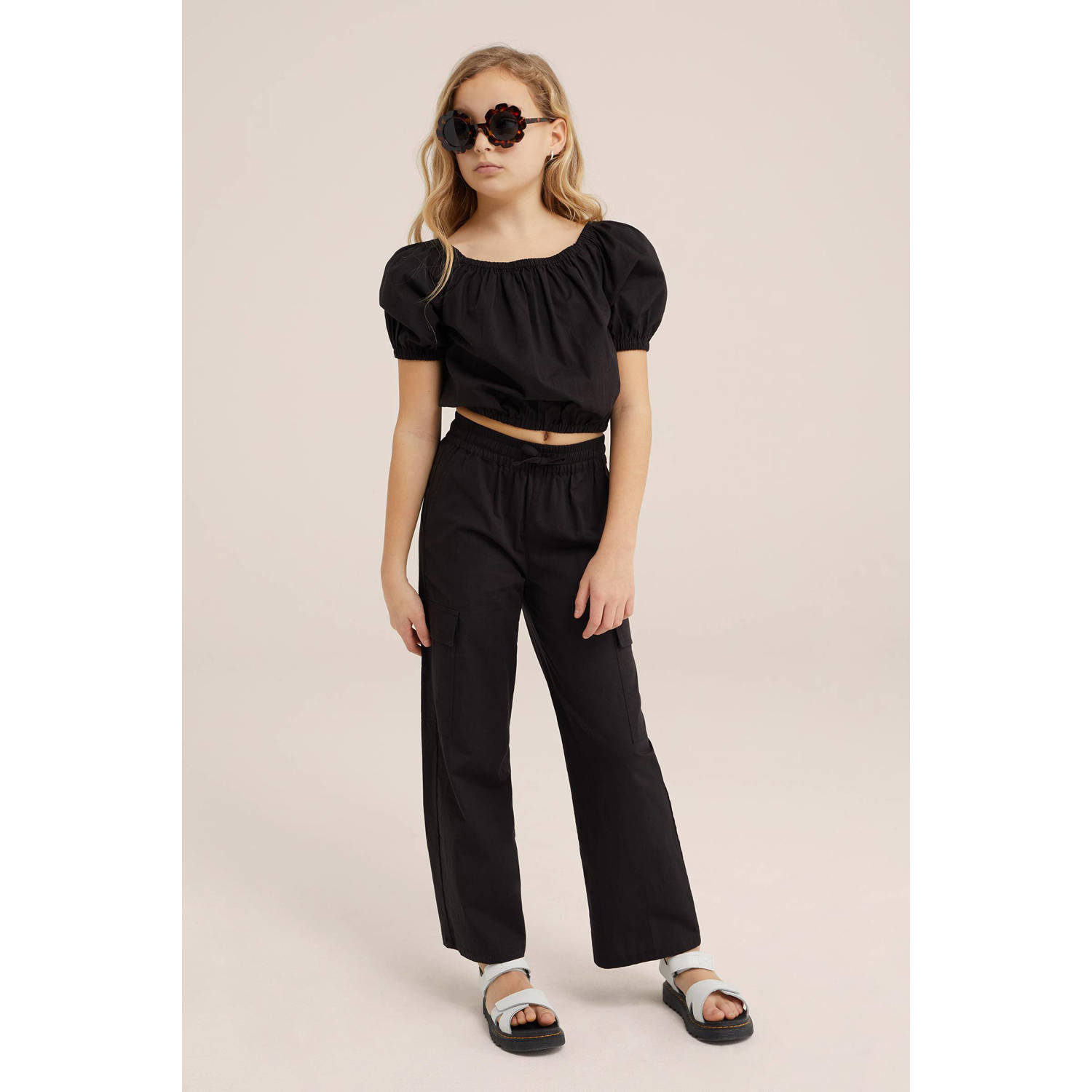 WE Fashion crop top zwart