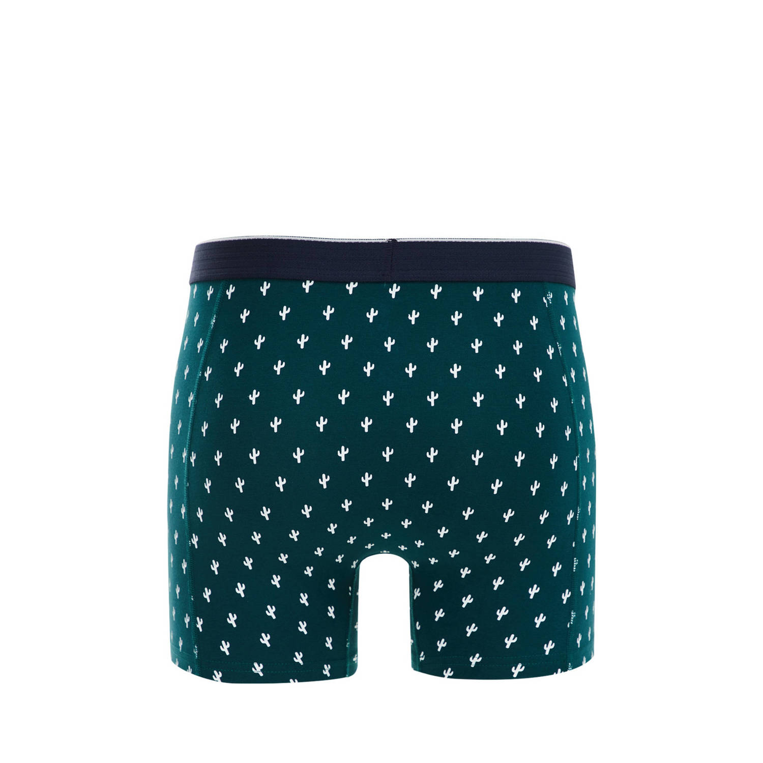 WE Fashion boxershort donkergroen wit