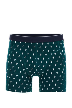 boxershort donkergroen/wit