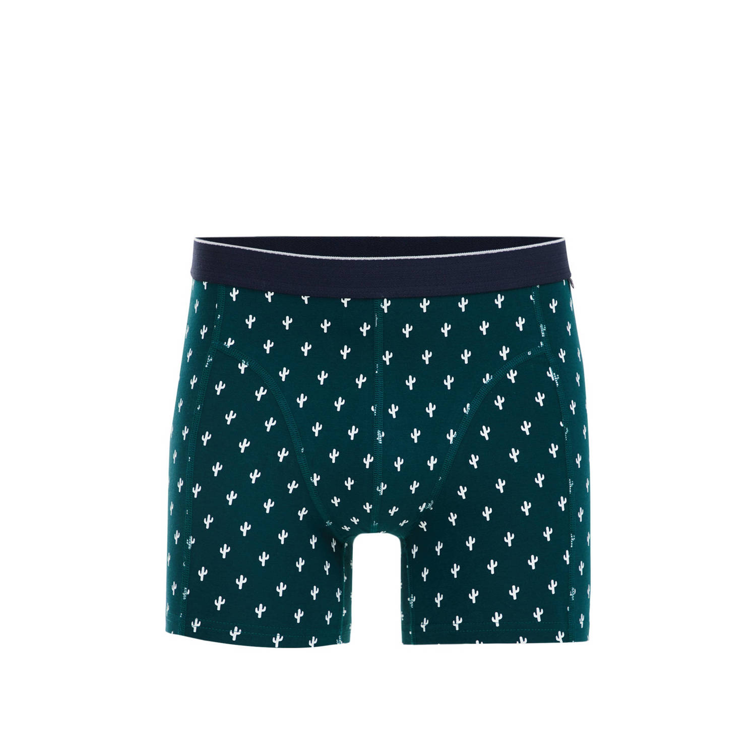 WE Fashion boxershort donkergroen wit