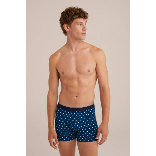 WE Fashion boxershort blauw/wit afbeelding