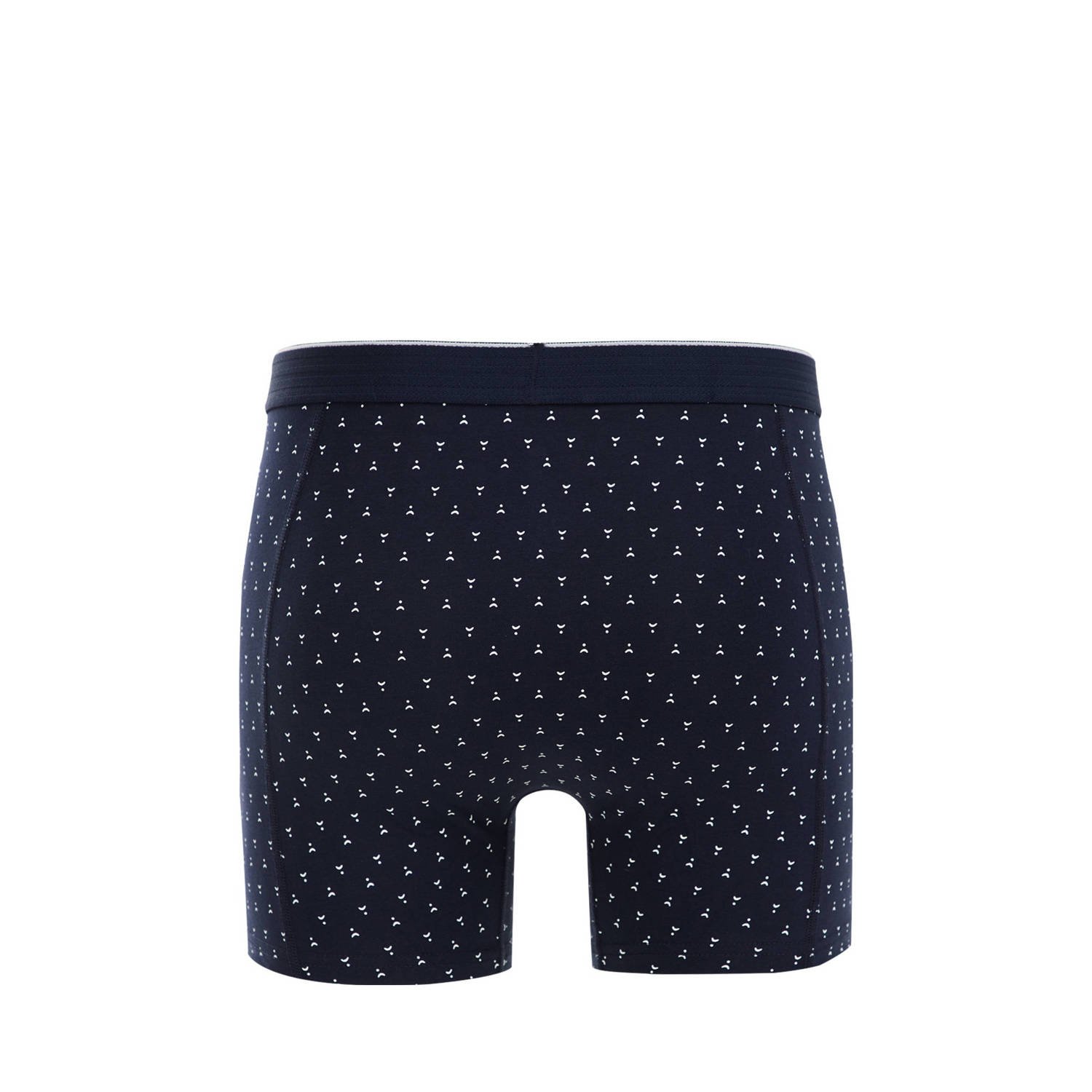 WE Fashion boxershort donkerblauw wit