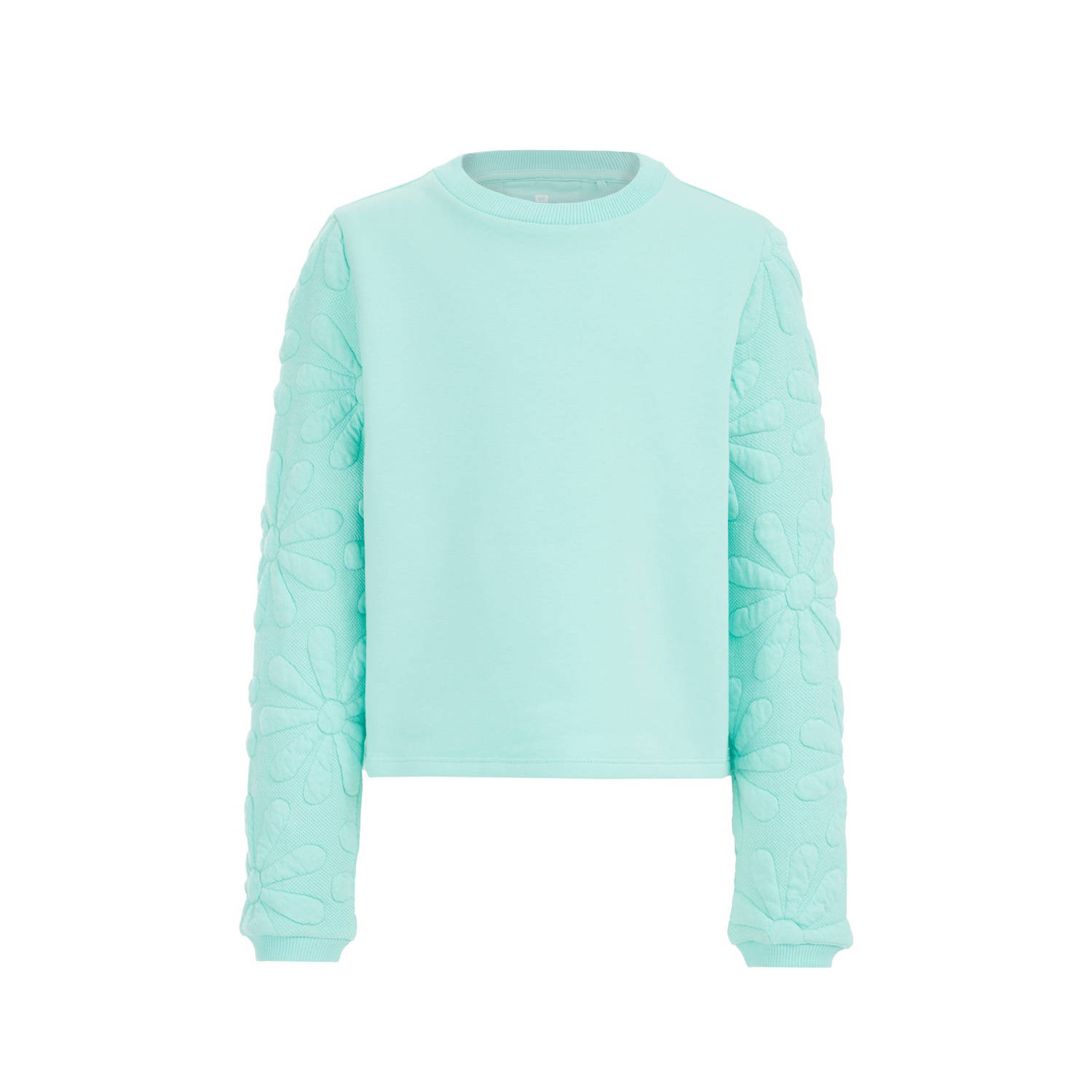 WE Fashion sweater turquoise Blauw Effen 98 104 | Sweater van