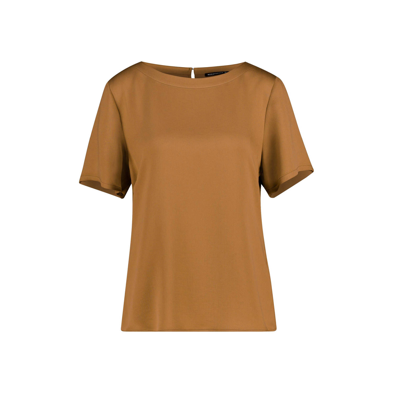 Expresso geweven top bruin