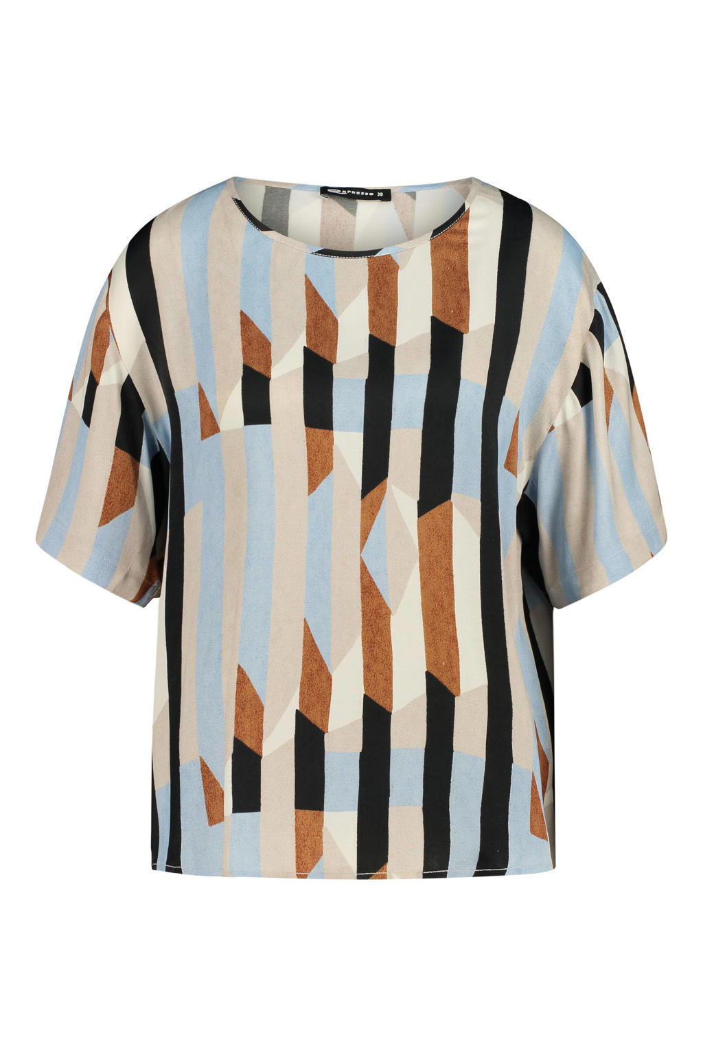 WE Fashion T-shirt met grafische print blauw/rood/zwart