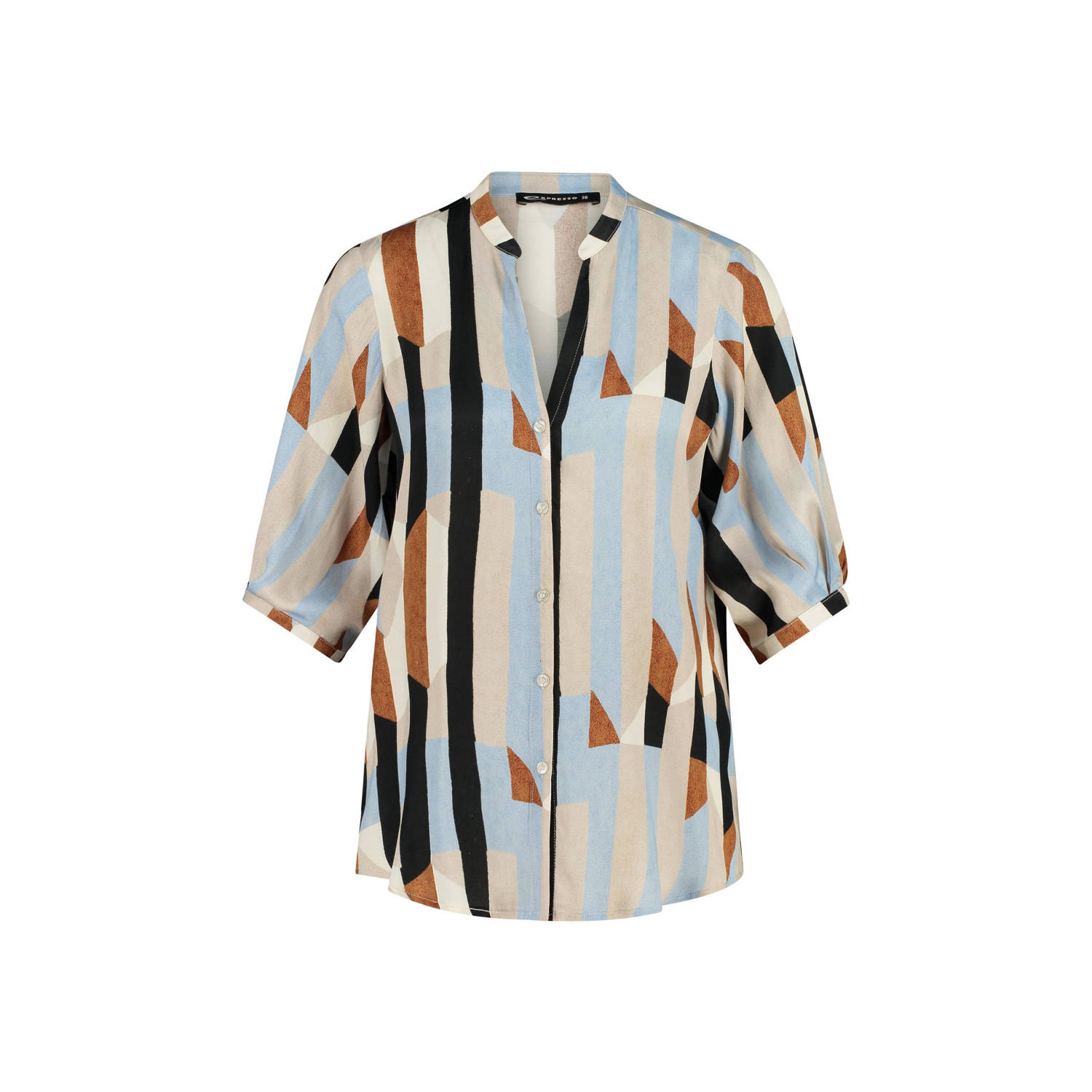 Expresso geweven blouse met grafische print blauw