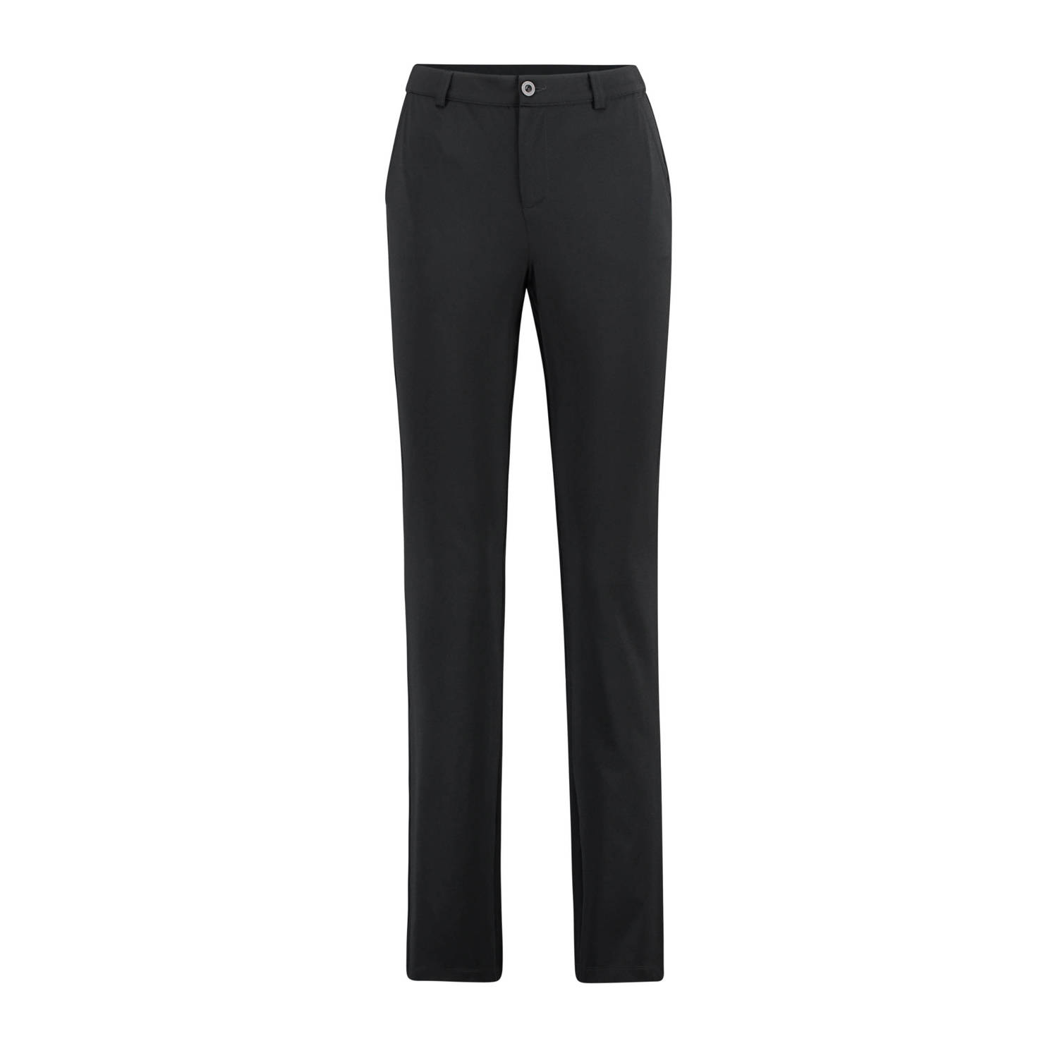 Expresso straight fit pantalon zwart travelstof