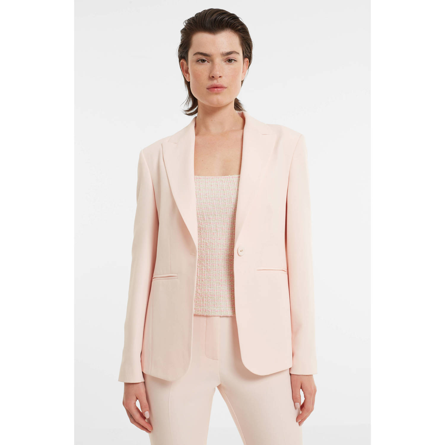 Ruby getailleerde blazer roze