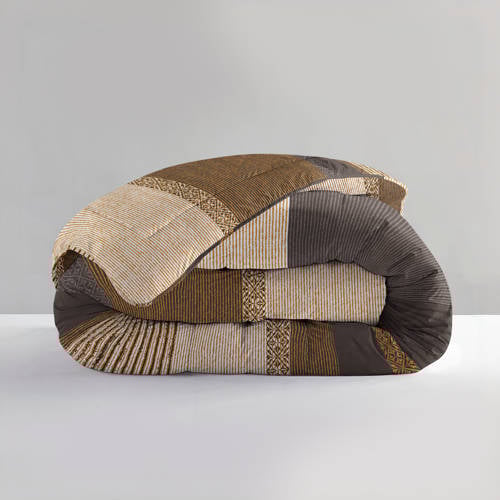Sleeptime dekbed zonder overtrek Lazy wasbaar - Taupe print