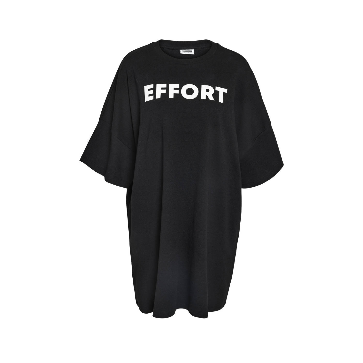 NOISY MAY Curve T-shirt NMMOCCA met printopdruk zwart