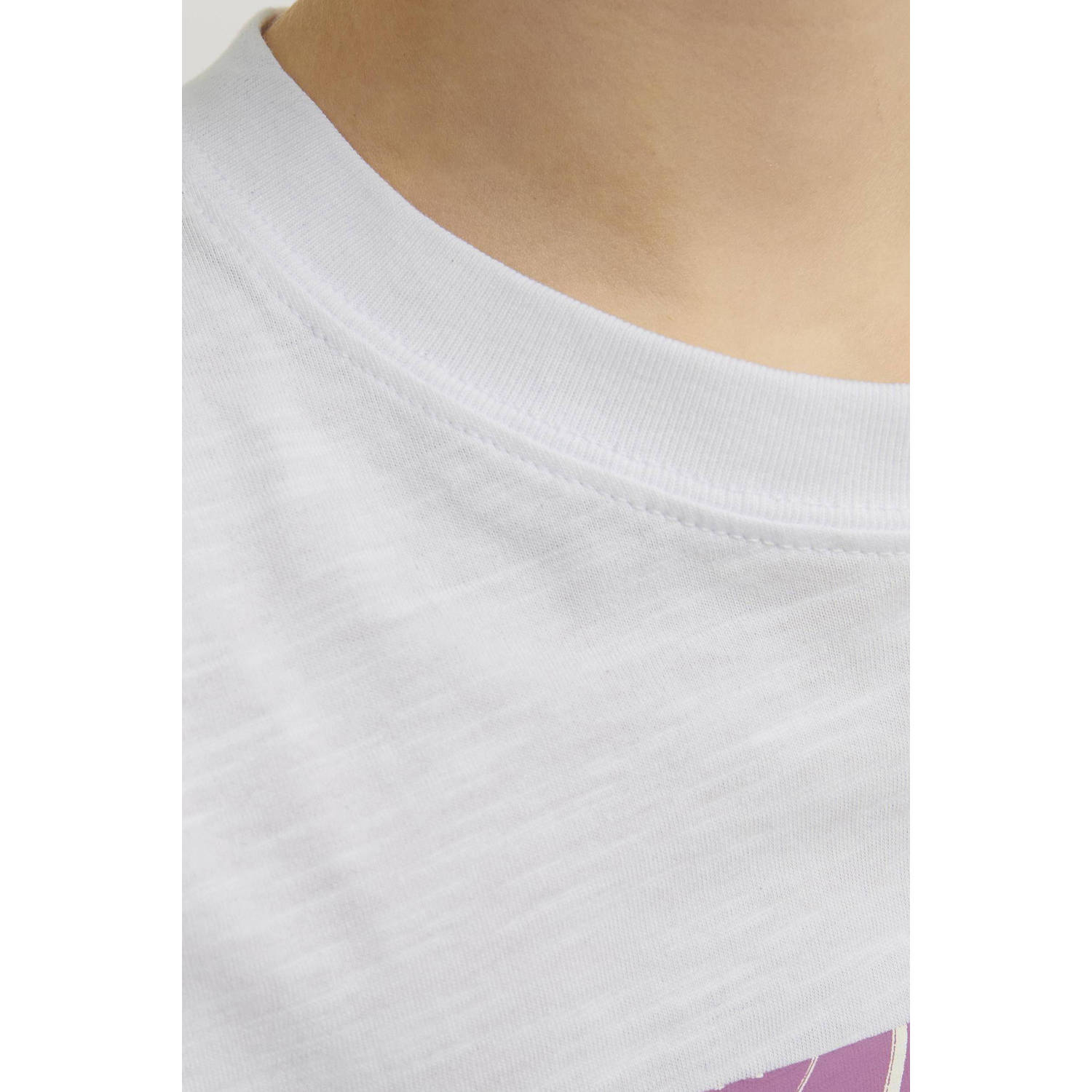 JACK & JONES JUNIOR T-shirt JORLAFAYETTE met logo wit