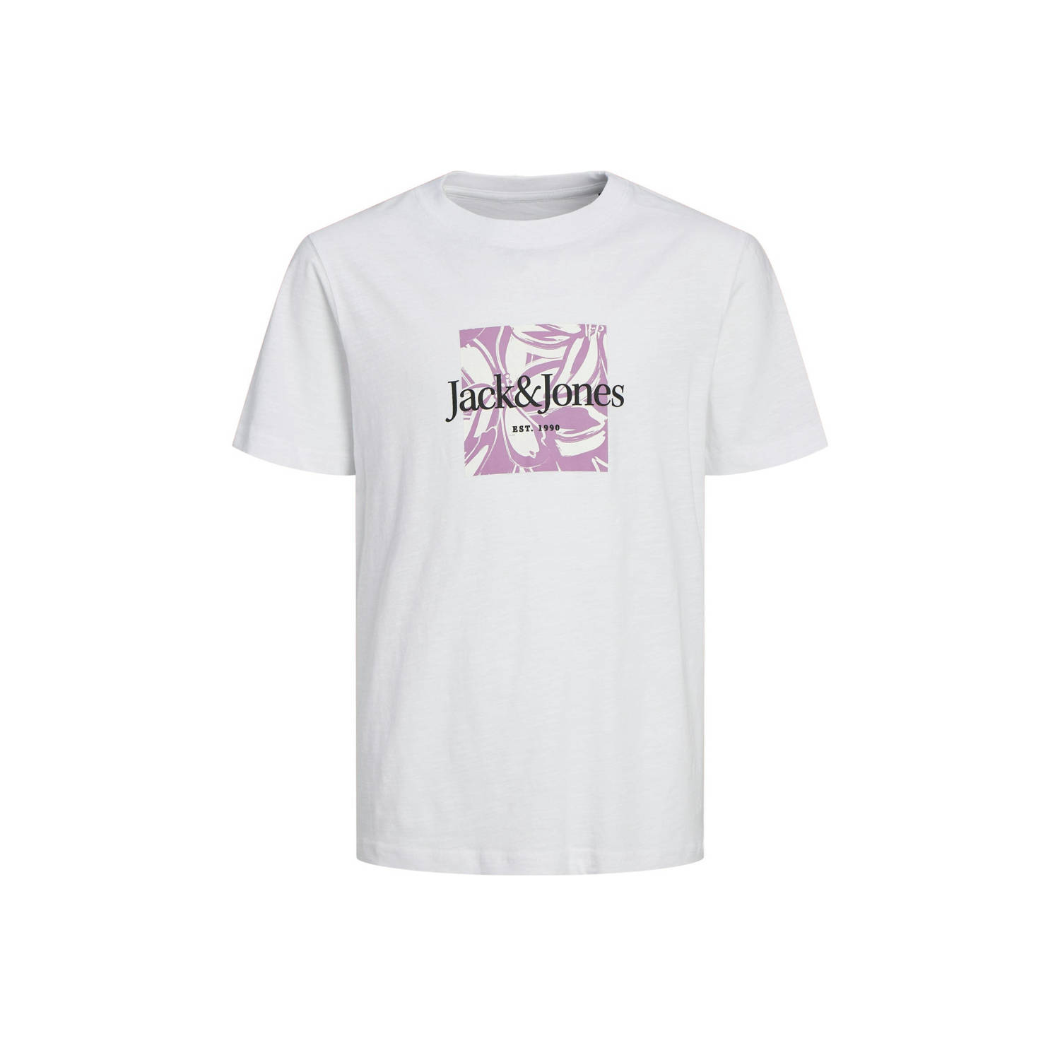 JACK & JONES JUNIOR T-shirt JORLAFAYETTE met logo wit