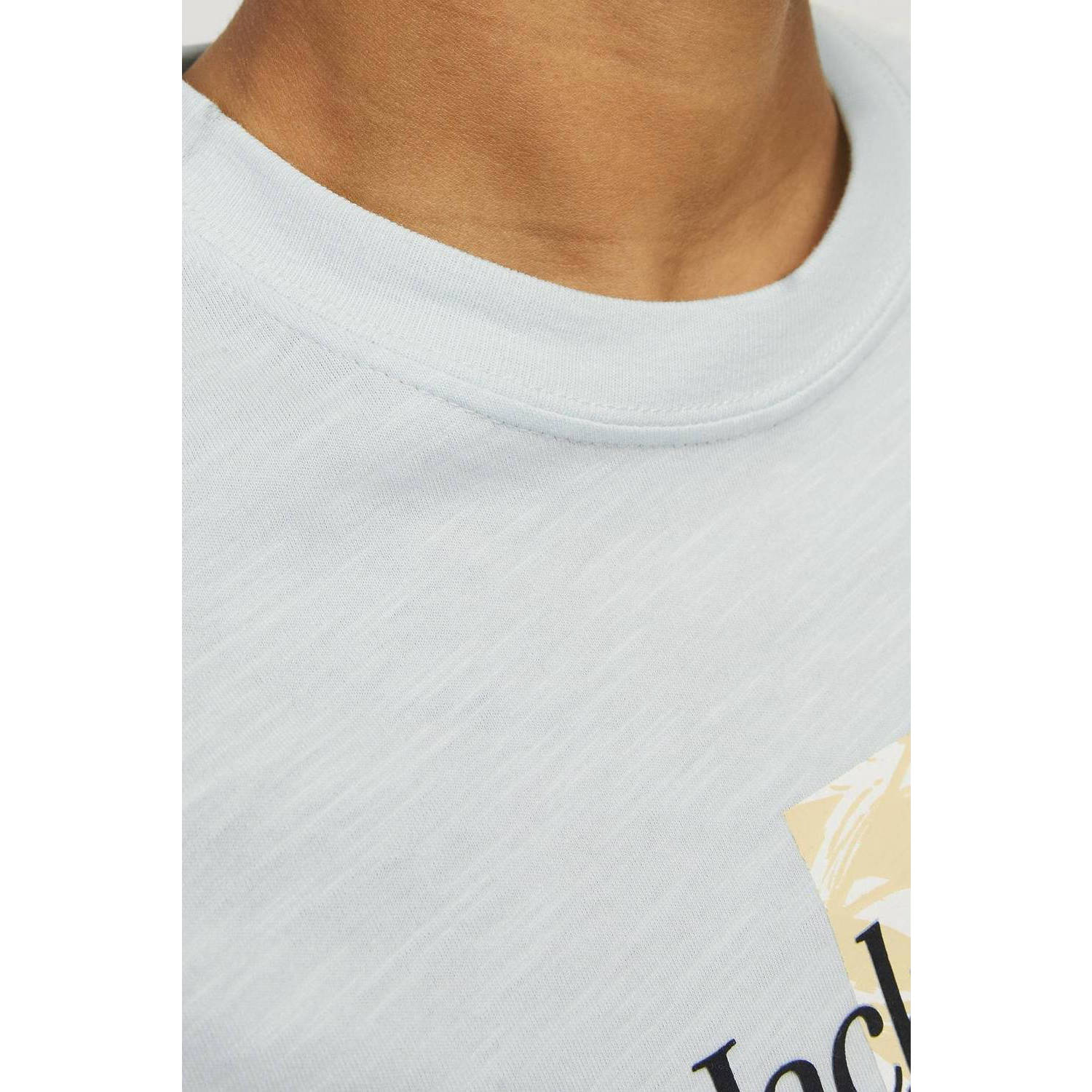 JACK & JONES JUNIOR T-shirt JORLAFAYETTE met logo licht mintgroen