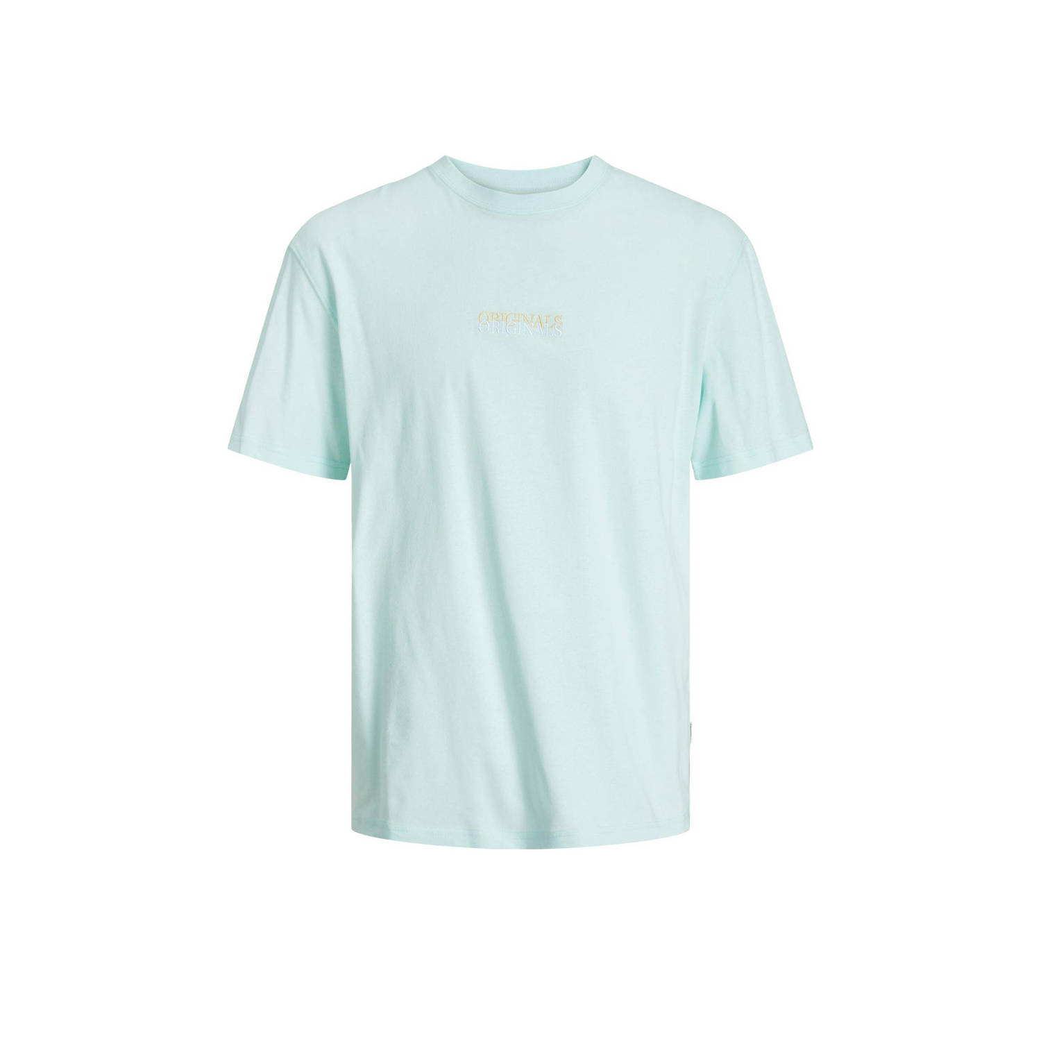 Jack & jones JUNIOR T-shirt JORLAFAYETTE met tekst lichtblauw Jongens Katoen Ronde hals 128