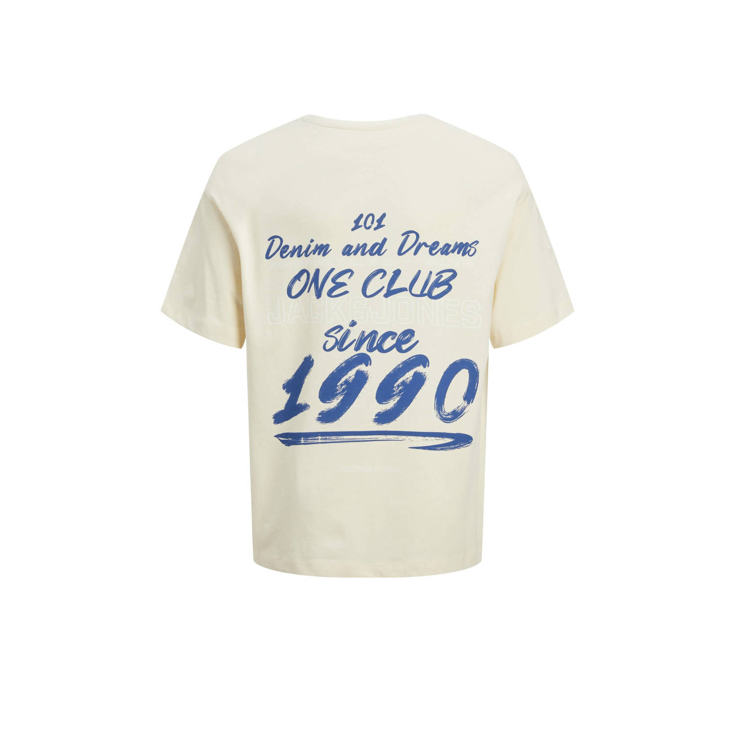 JACK & JONES JUNIOR T-shirt JJDDREAM met backprint ecru