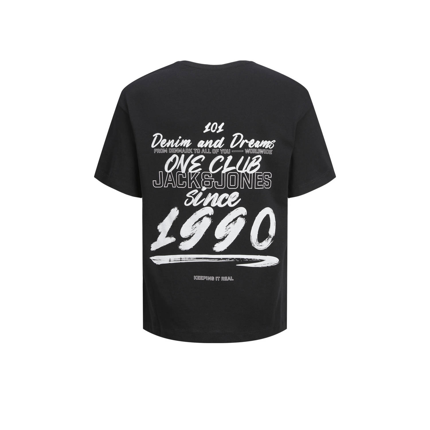 JACK & JONES JUNIOR T-shirt JJDDREAM met backprint zwart