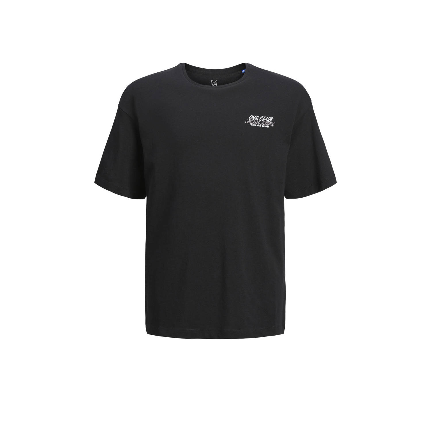 Jack & jones JUNIOR T-shirt JJDDREAM met backprint zwart Jongens Katoen Ronde hals 152