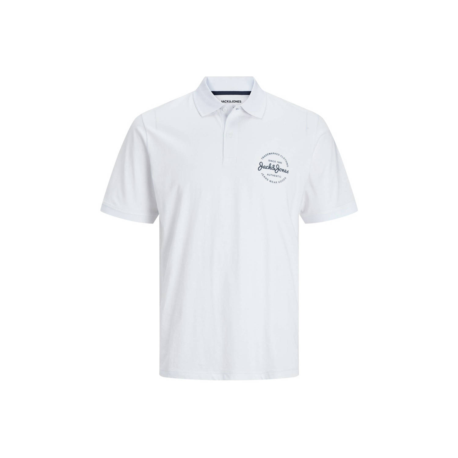 JACK & JONES JUNIOR polo JJFOREST met printopdruk wit