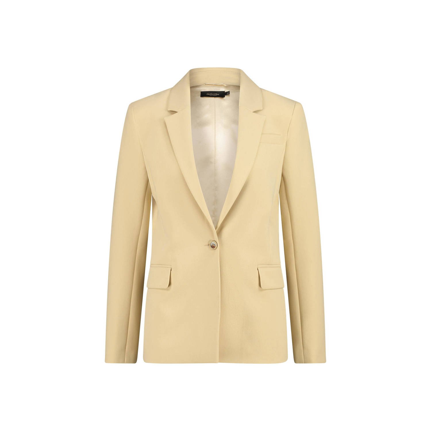 Claudia Sträter rechtvallende blazer beige