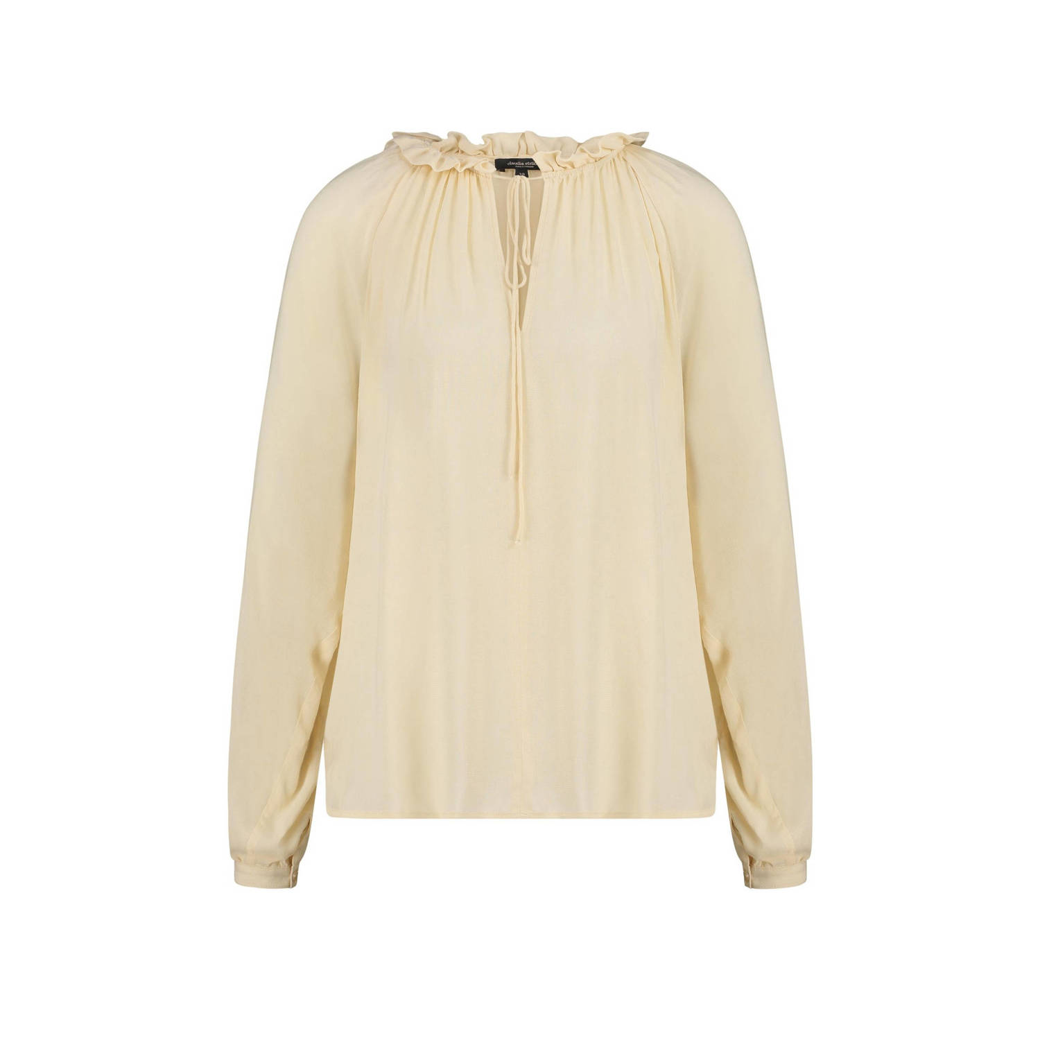 Claudia Sträter geweven blousetop beige