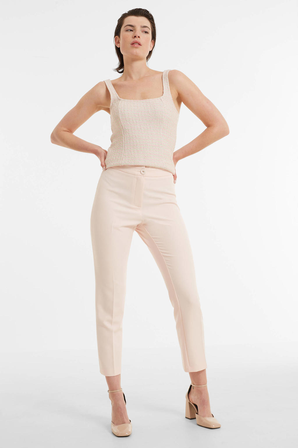 Ruby tapered fit pantalon lichtroze