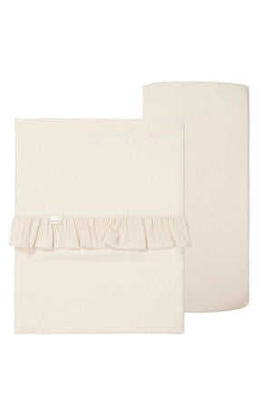 wieglaken + wieghoeslaken Faro offwhite