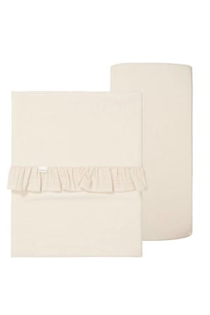 wieglaken + wieghoeslaken Faro offwhite