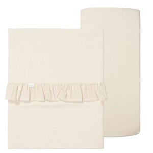 wieglaken + wieghoeslaken Faro offwhite