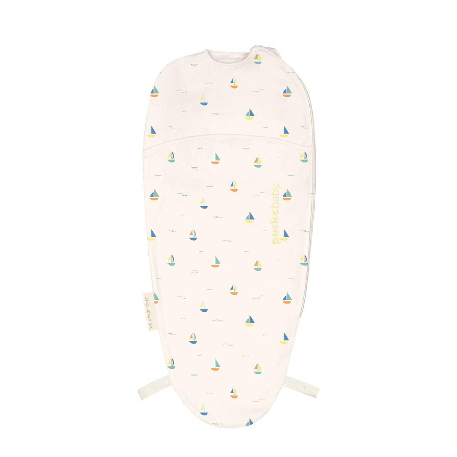 Puckababy The Original Piep inbakerslaapzak Boats 0-3 mnd Inbakerdoek Ecru