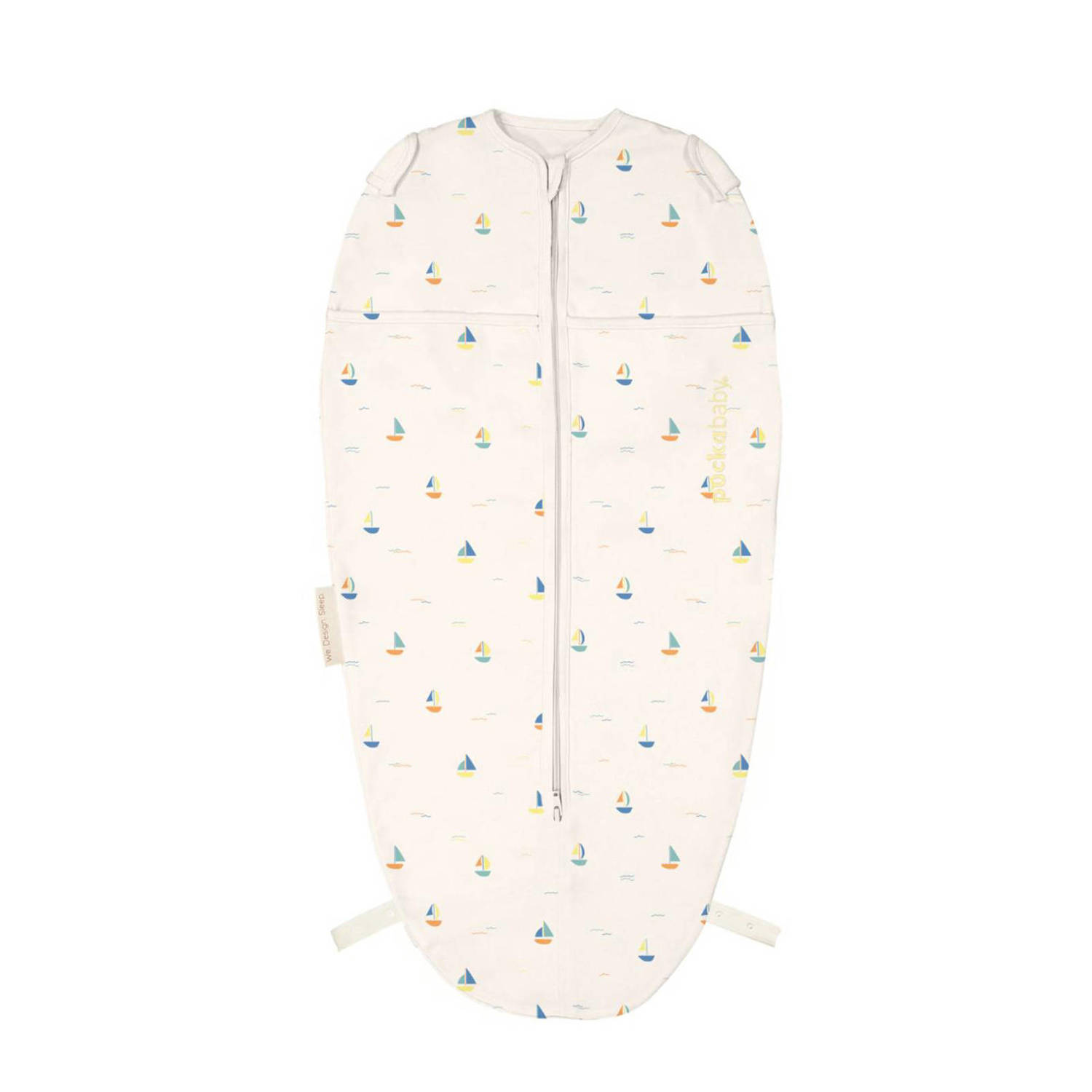 Puckababy The Original Mini inbakerslaapzak Boats 3-6 mnd Inbakerdoek Ecru