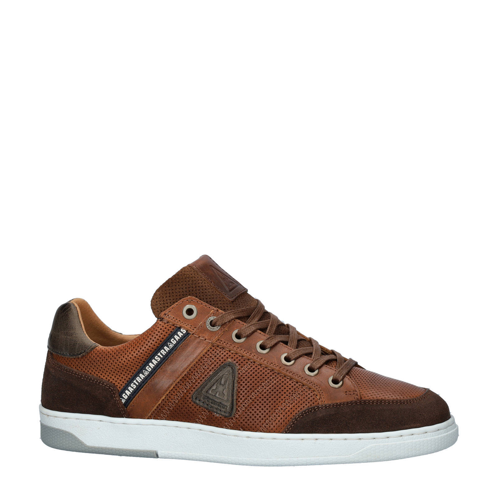 Gaastra Gellis leren sneakers cognac wehkamp