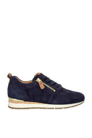 suède sneakers donkerblauw