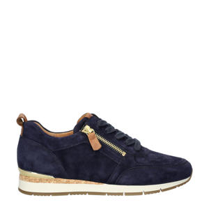 suède sneakers donkerblauw