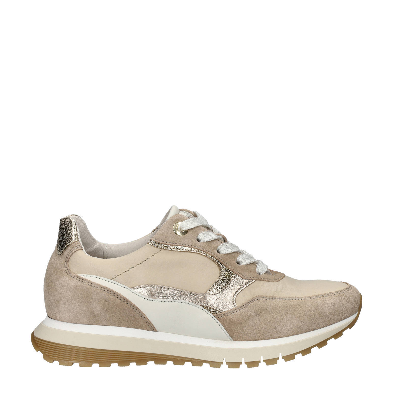 leren sneakers beige