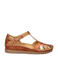 Pikolinos leren sandalen cognac