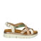Pikolinos Palma  leren sandalen beige multi