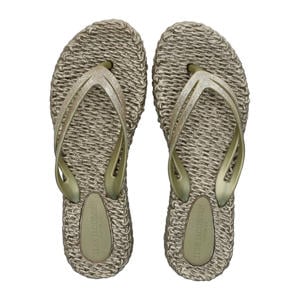 Cheerful 13 teenslippers met glitters goud