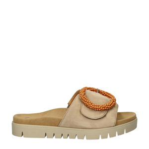 suède slippers beige