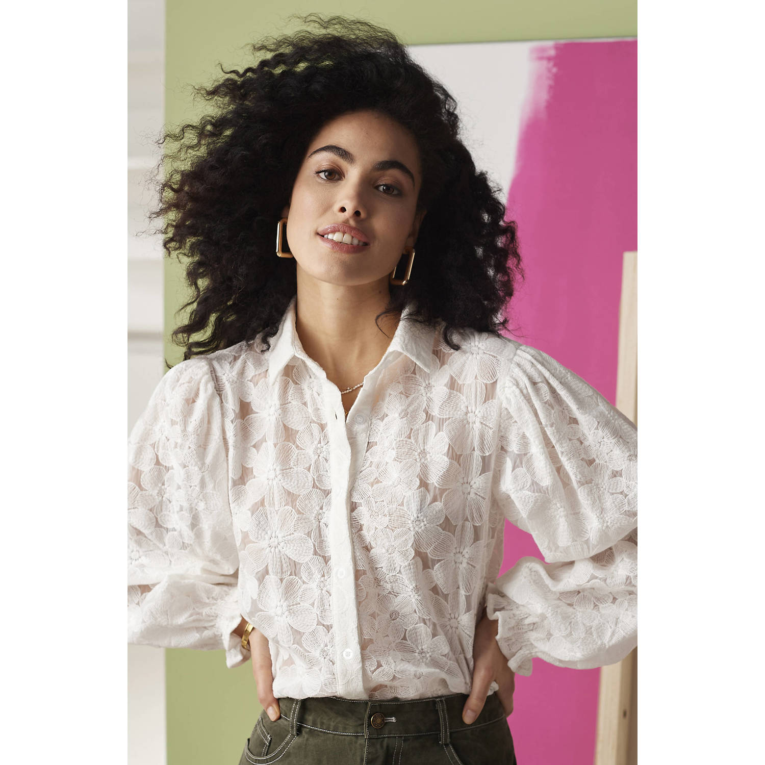 Ydence gebloemde blouse Birdie ecru