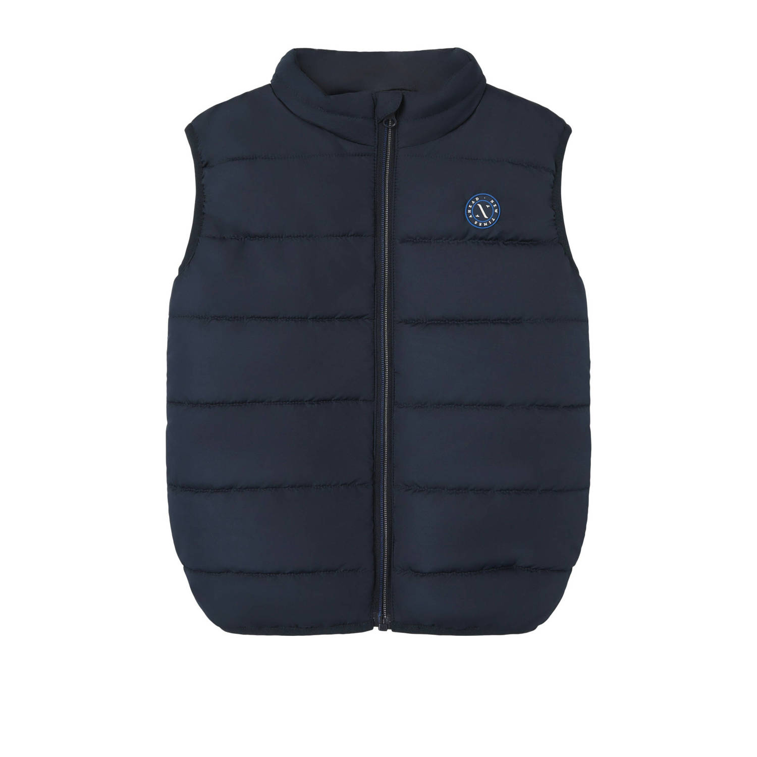 Name it KIDS bodywarmer NKMMYLANE donkerblauw Jongens Gerecycled polyester Opstaande kraag 176