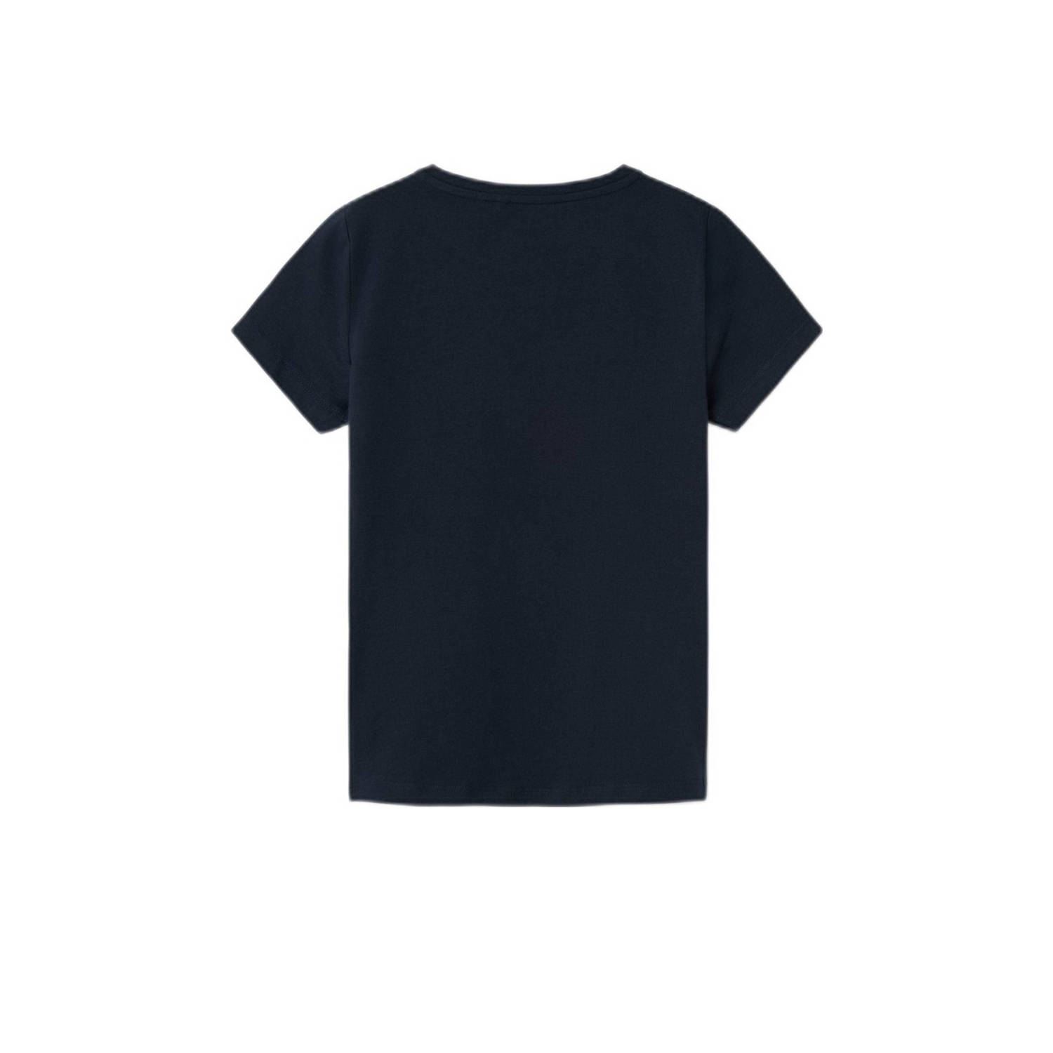 NAME IT KIDS T-shirt NKFVIX met printopdruk donkerblauw