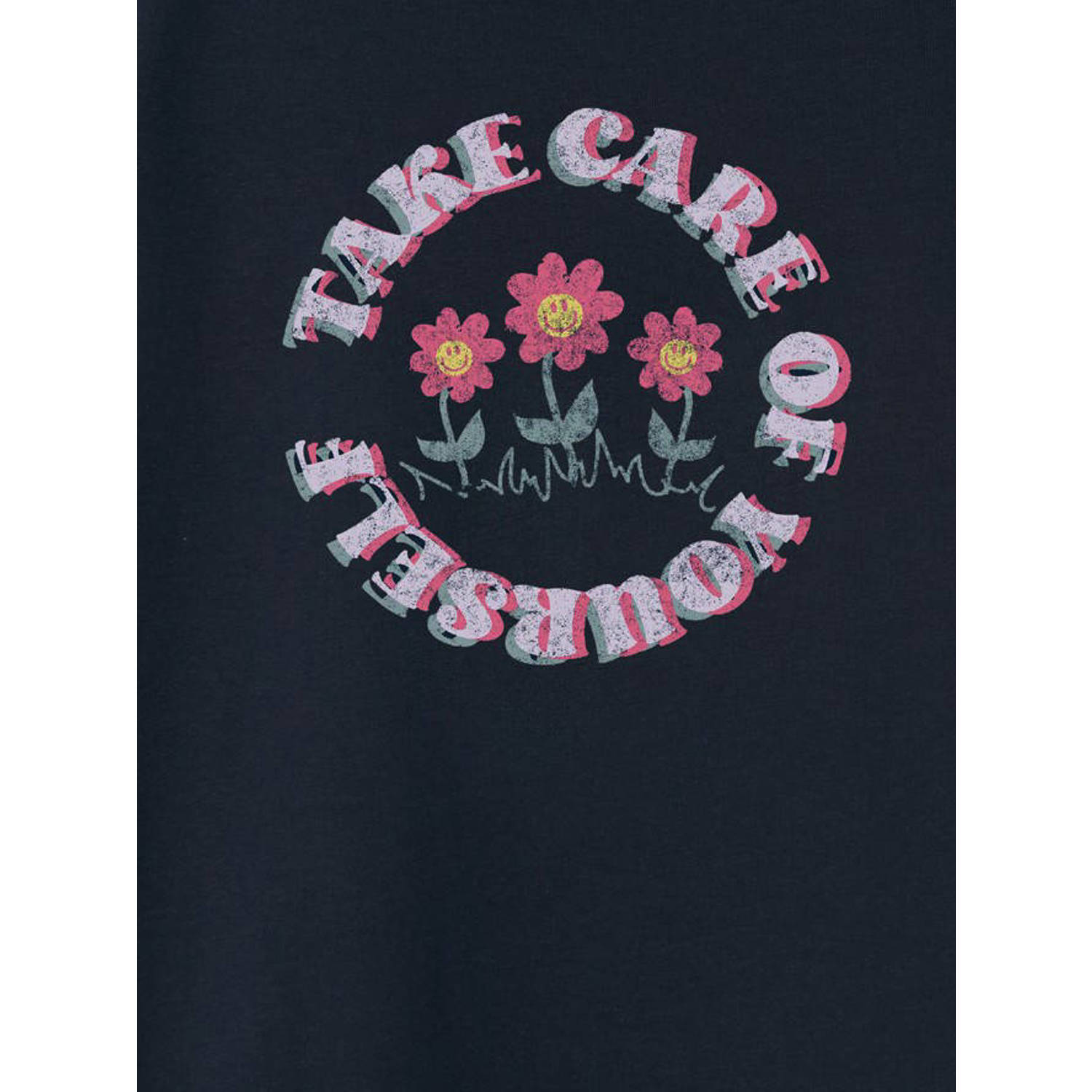 NAME IT KIDS T-shirt NKFVIX met printopdruk donkerblauw