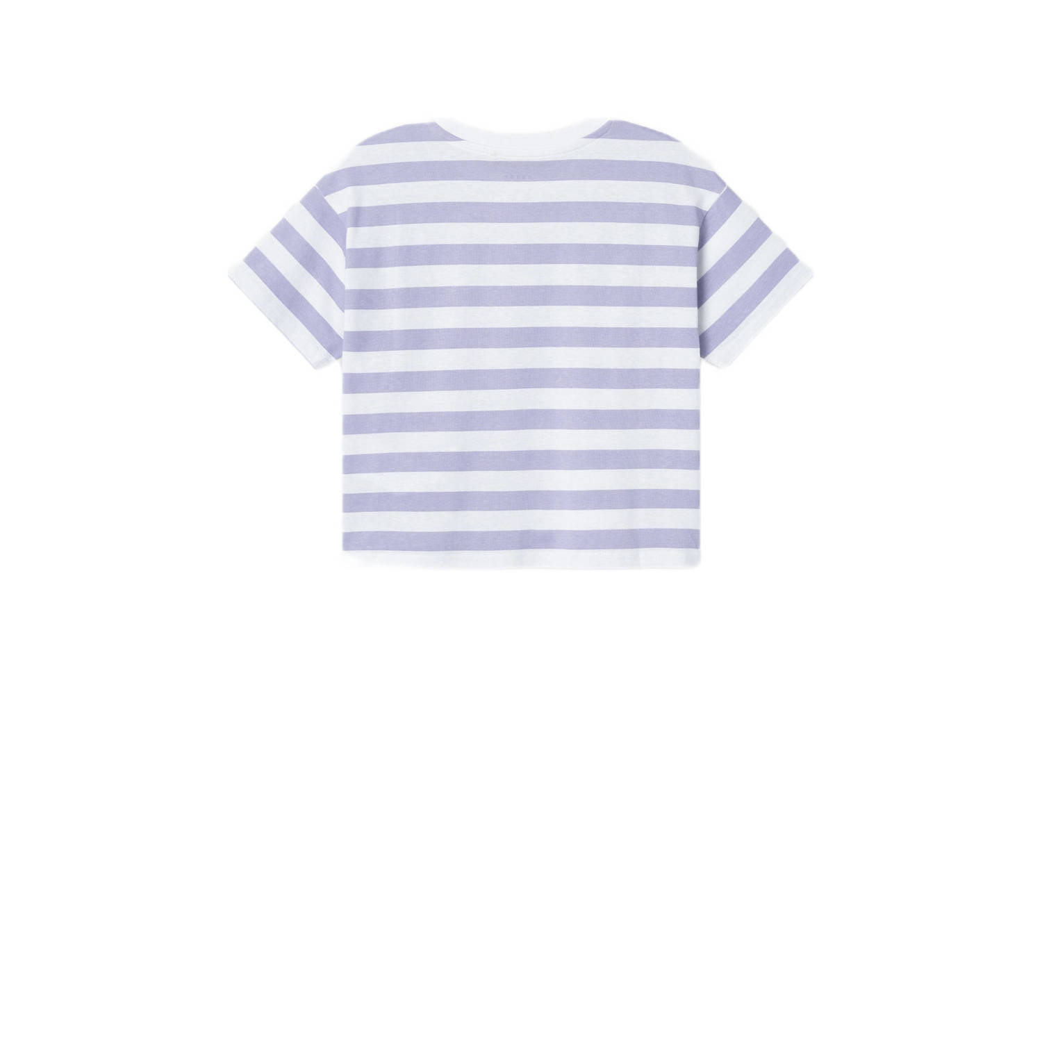 NAME IT KIDS gestreept T-shirt NKFVITANNI lila wit