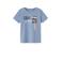 NAME IT KIDS T-shirt NKMVUX met printopdruk blauwgrijs