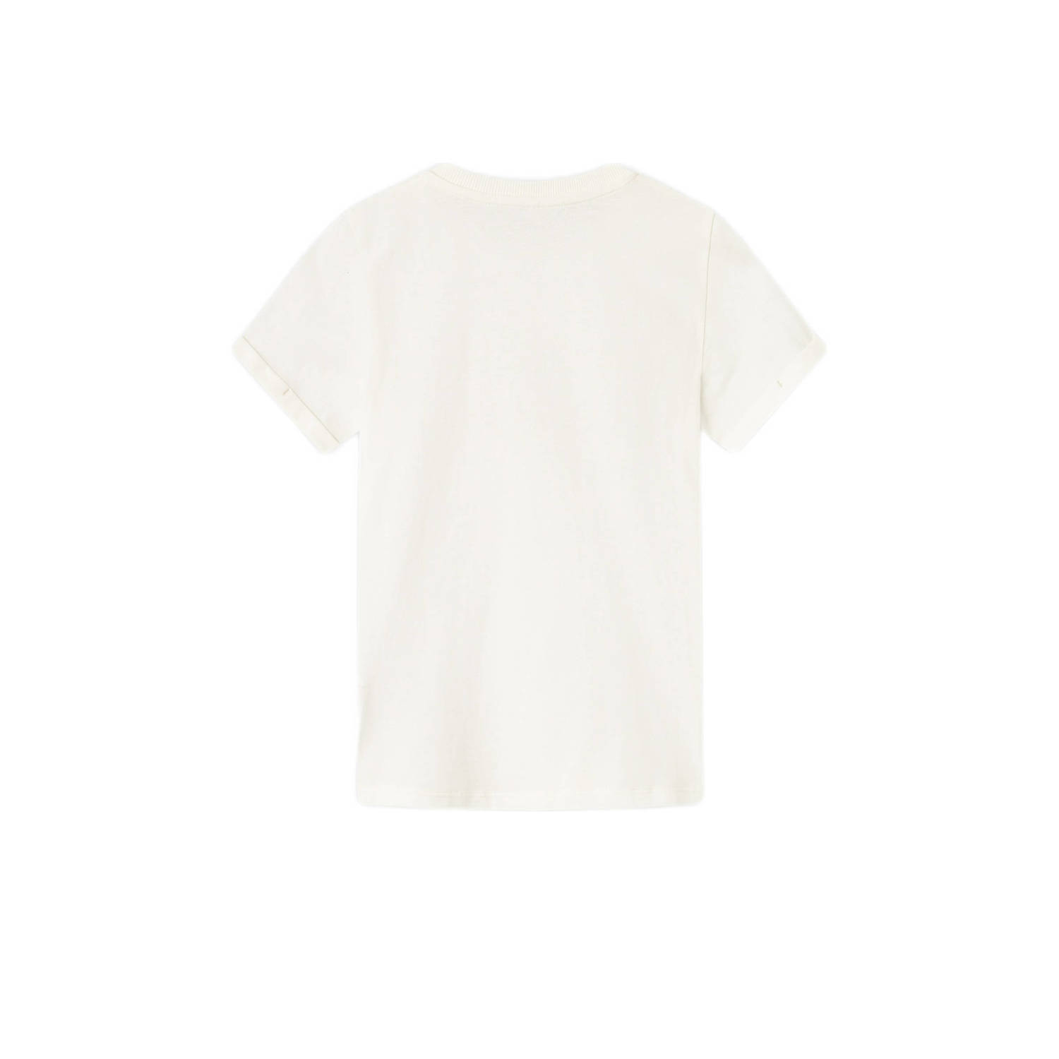 NAME IT KIDS T-shirt NKMDEFAN met printopdruk wit