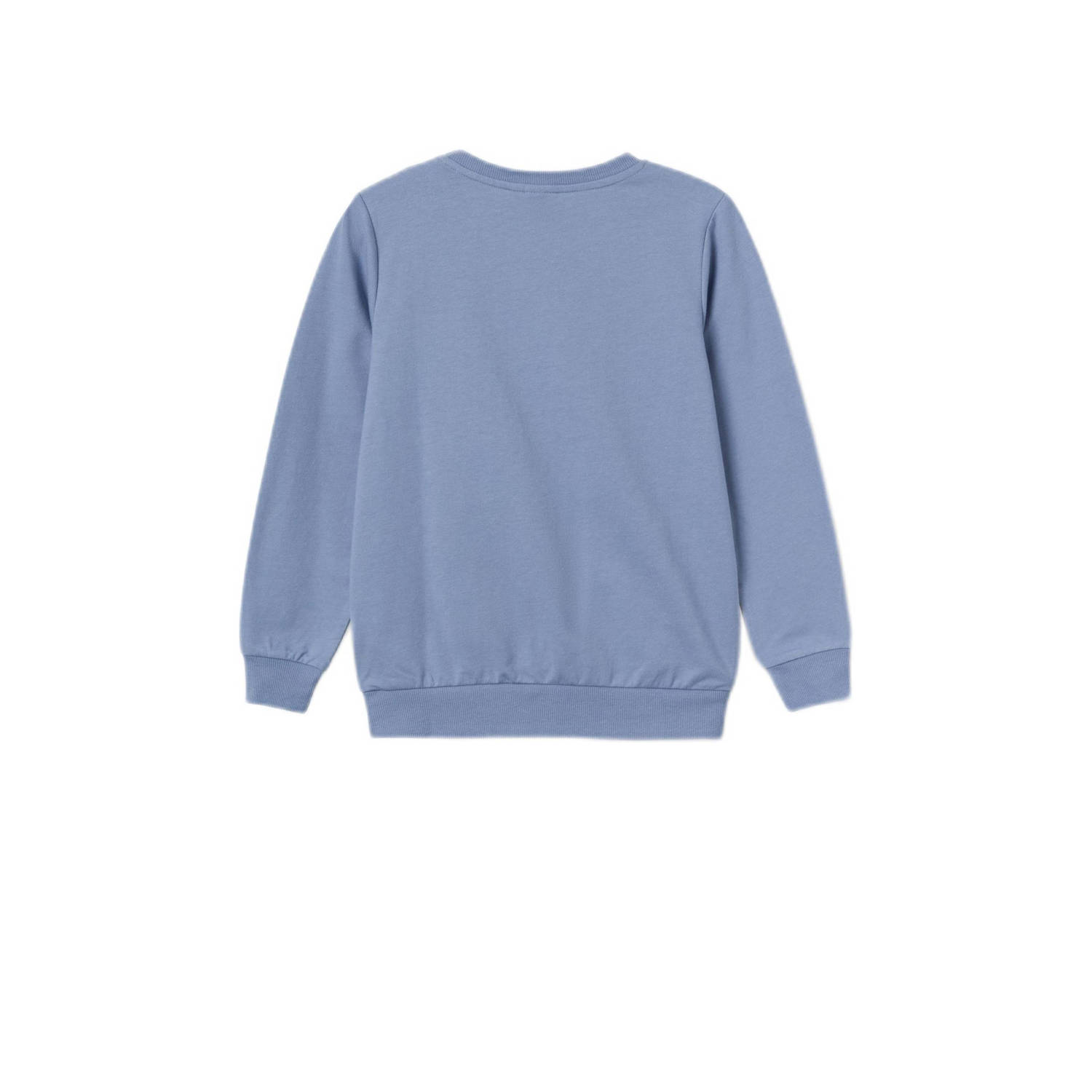 NAME IT KIDS sweater NKMDUTPAK met printopdruk zachtblauw
