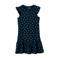 NAME IT KIDS A-lijn jurk NKFVIDA met all over print en volant donkerblauw/wit
