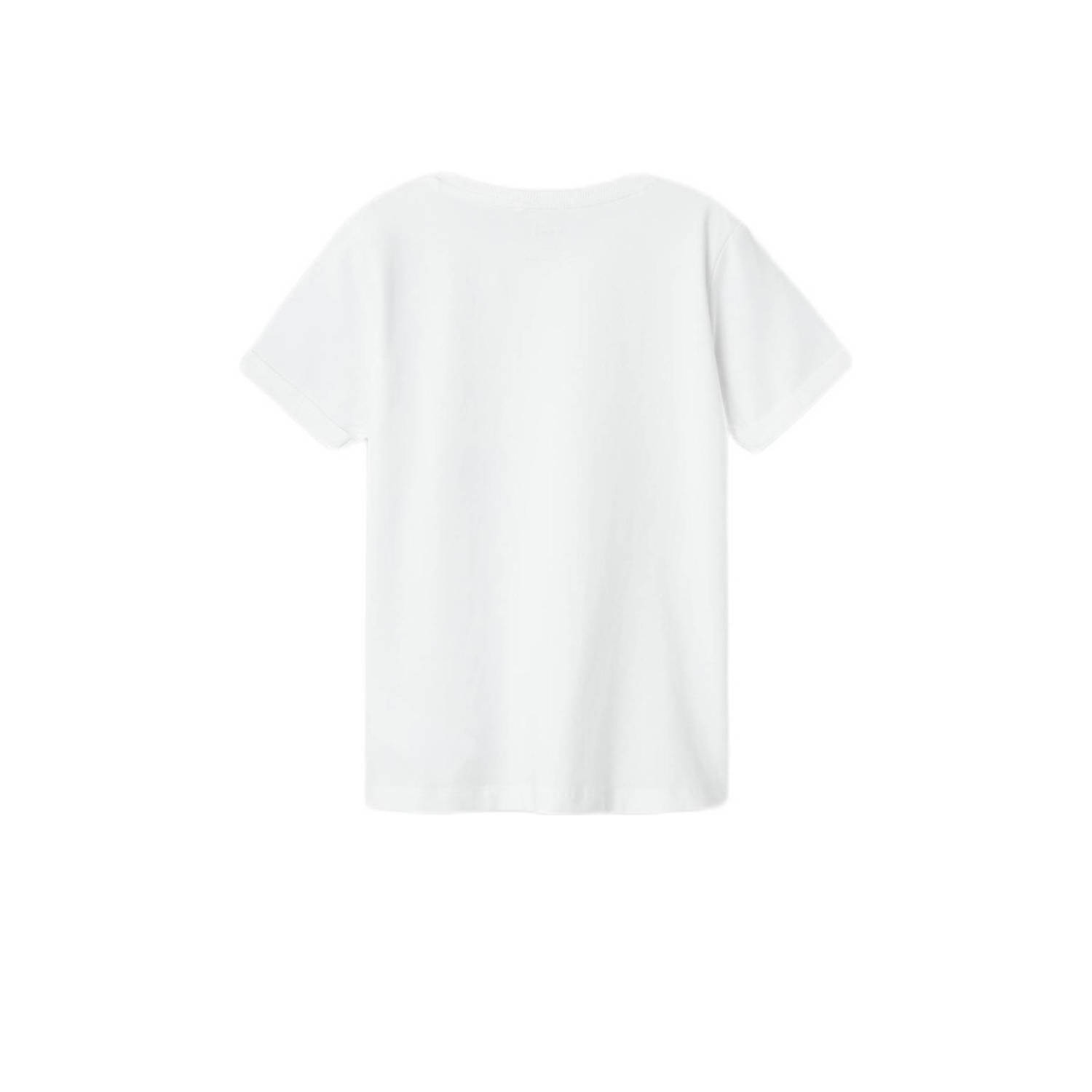 NAME IT KIDS T-shirt NKMVUX met printopdruk wit
