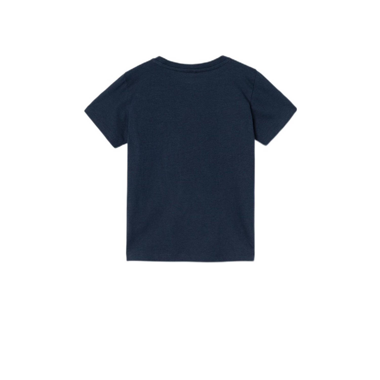 NAME IT KIDS T-shirt NKMVOTO met printopdruk donkerblauw palms
